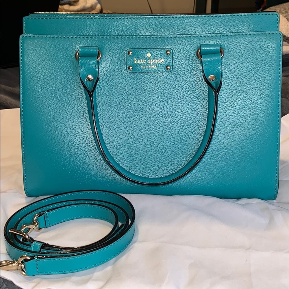 Kate Spade teal leather purse